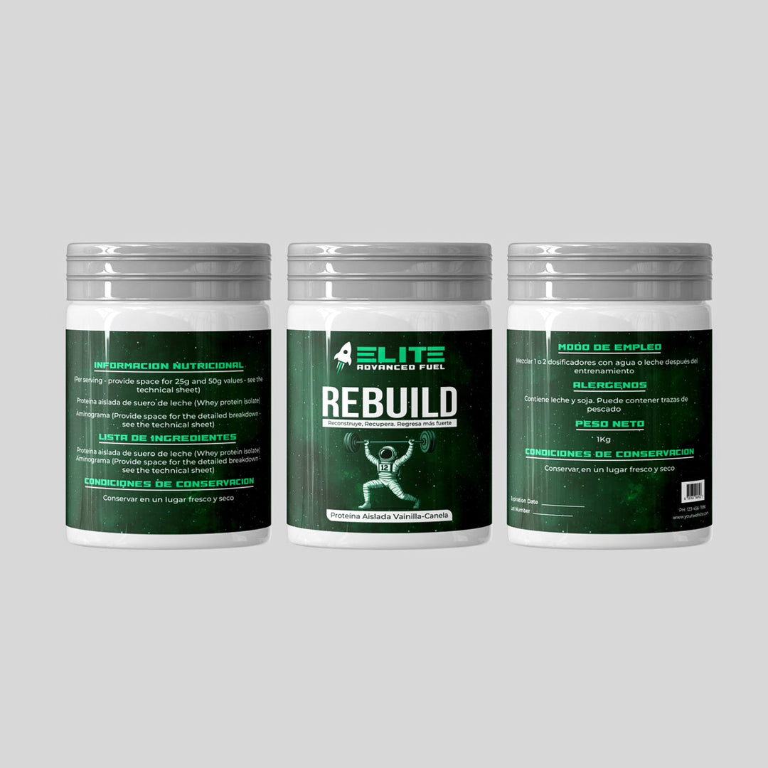Rebuild –  Proteína Aislada (Vainilla- Canela / Chocolate)
